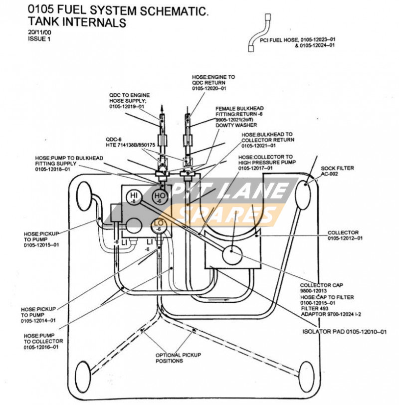 FUEL SYSTEM TANK INTERNALS (COSWORTH)